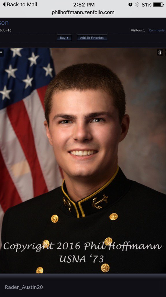 RichmondBraves's tweet photo. Another in a long line of Braves answers the call of duty: Austin Rader USNA '20. We are humbled by your courage. https://t.co/F8ZxOKIkPt
