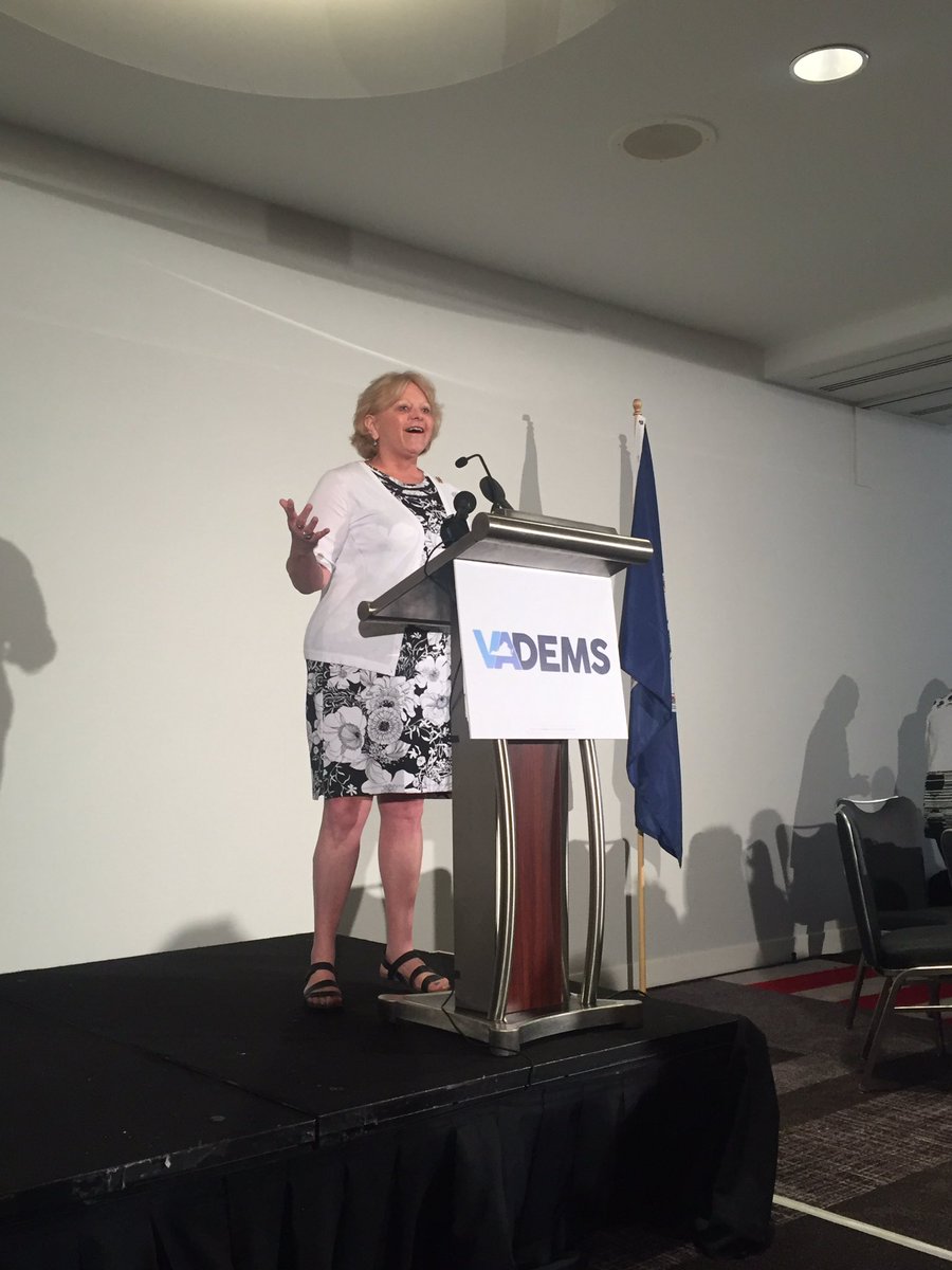 vademocrats's tweet photo. Our @DPVAChair Susan Swecker leads the crowd to sing happy birthday to @Lopez4VA #VADemsInPhilly https://t.co/6adhSgWjyq