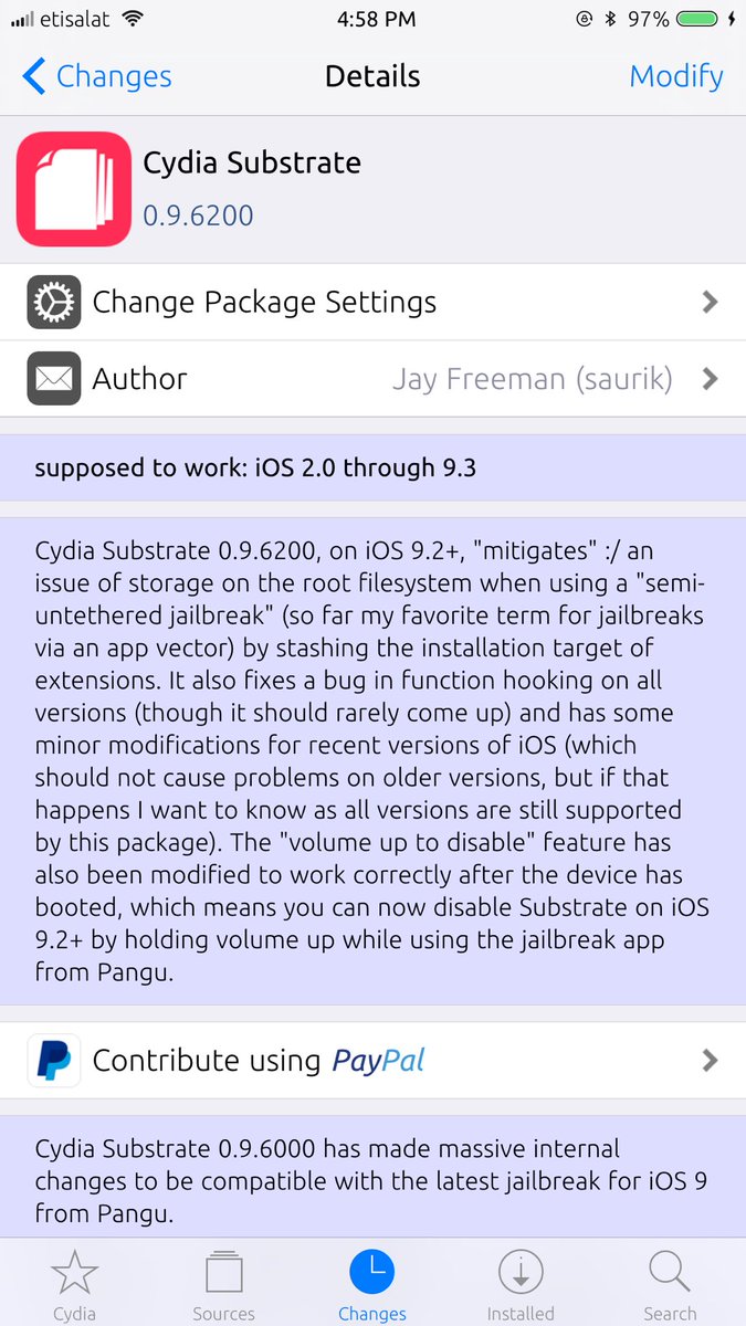MrAbuDhabi_08's tweet photo. #CydiaSubstrate is it means that new jailbreak version is going to release??? #Jailbreak #Pangu #Cydia https://t.co/d3zUey2U8v