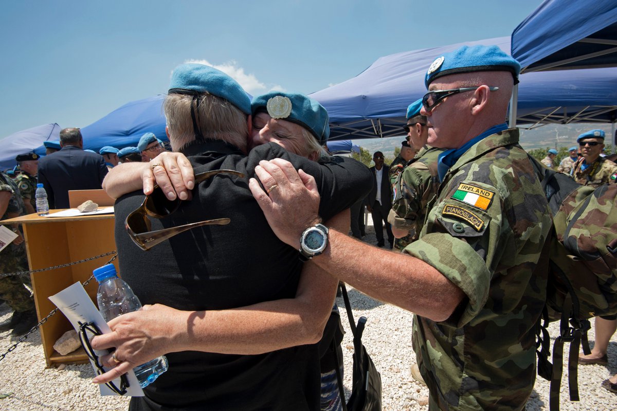 UNPeacekeeping's tweet photo. Tears &amp; wishes for a more peaceful future were shared during memorial for slain peacekeepers in south #Lebanon. https://t.co/UbnOStb49j