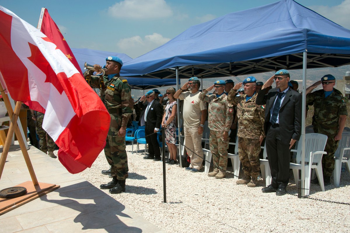 UNPeacekeeping's tweet photo. Tears &amp; wishes for a more peaceful future were shared during memorial for slain peacekeepers in south #Lebanon. https://t.co/UbnOStb49j
