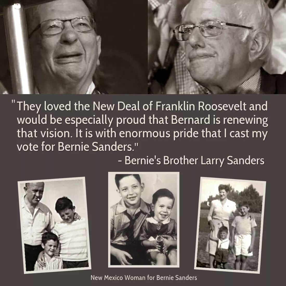 saracohennyc's tweet photo. There is big brother who's very proud of his little brother, Bernard. This gives new meaning to being a "Bernie-Bro" https://t.co/GafC1g1Lig