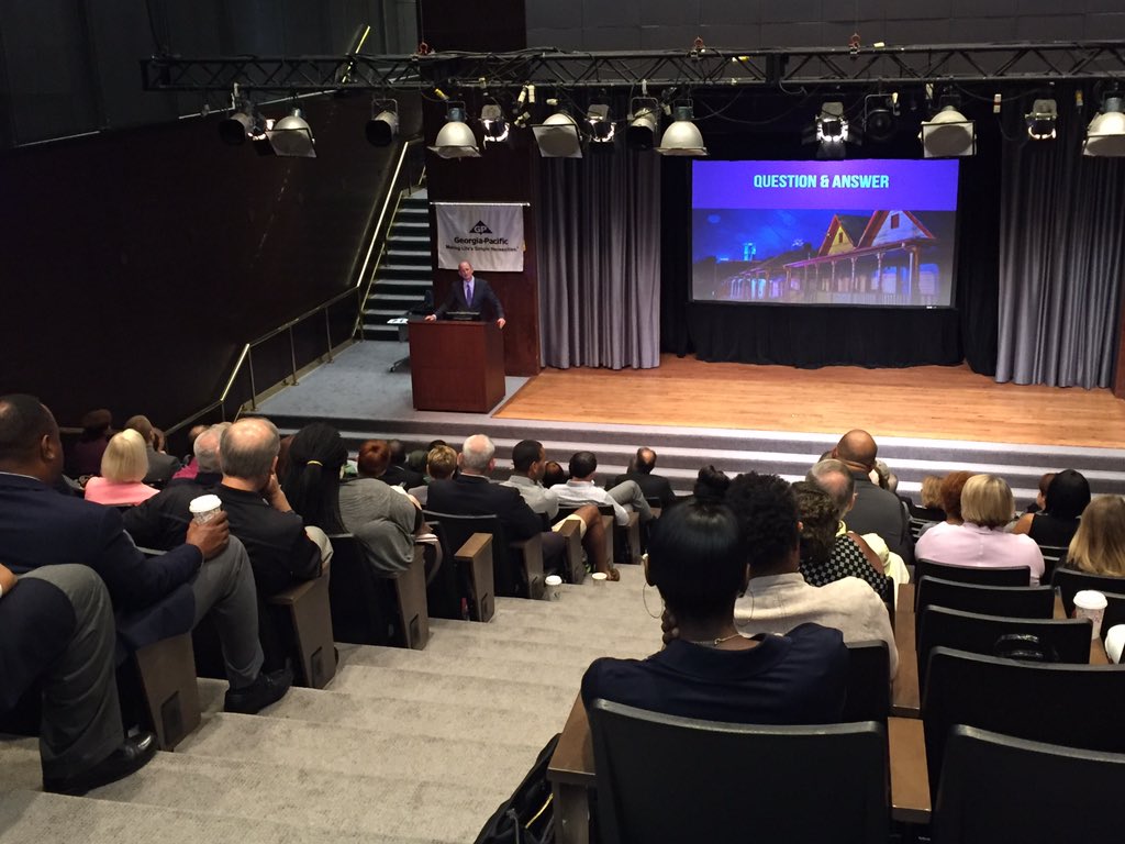 downtownatlanta's tweet photo. And that's a wrap! Thanks to all who came out to #CAPTownHall. https://t.co/vM7sD0uoOz