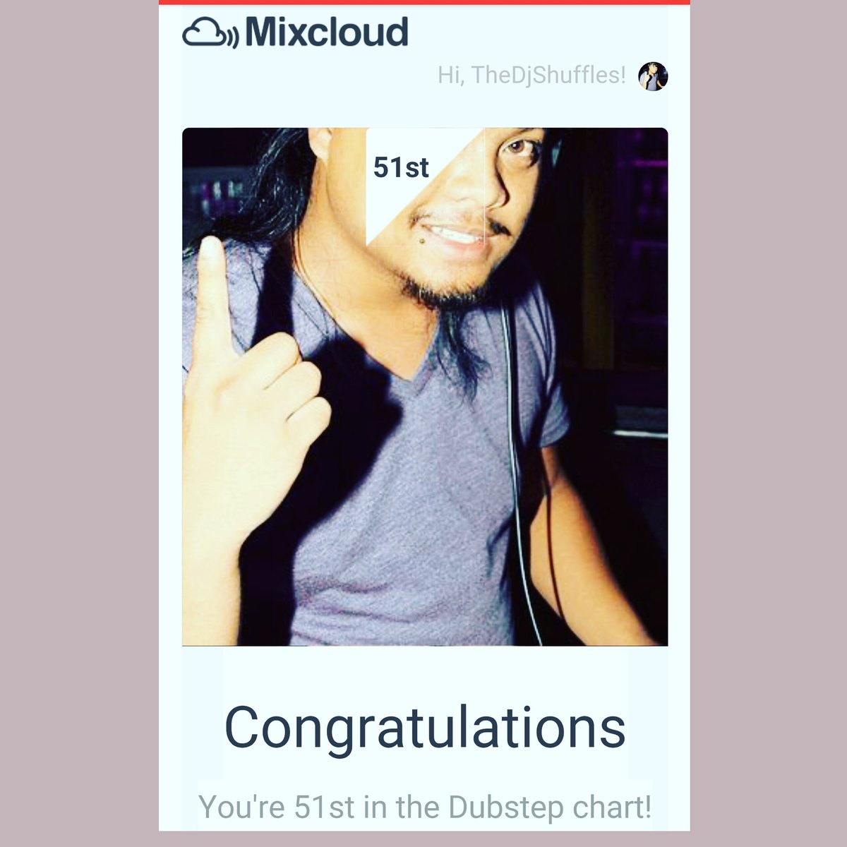 TheDjShuffles's tweet photo. I just made it to 51st place Dubstep Chart @ultrasa @ultrasa @ultrarecords @SpinninRecords  https://t.co/wR8W08XePr https://t.co/XdXlkdrZkY