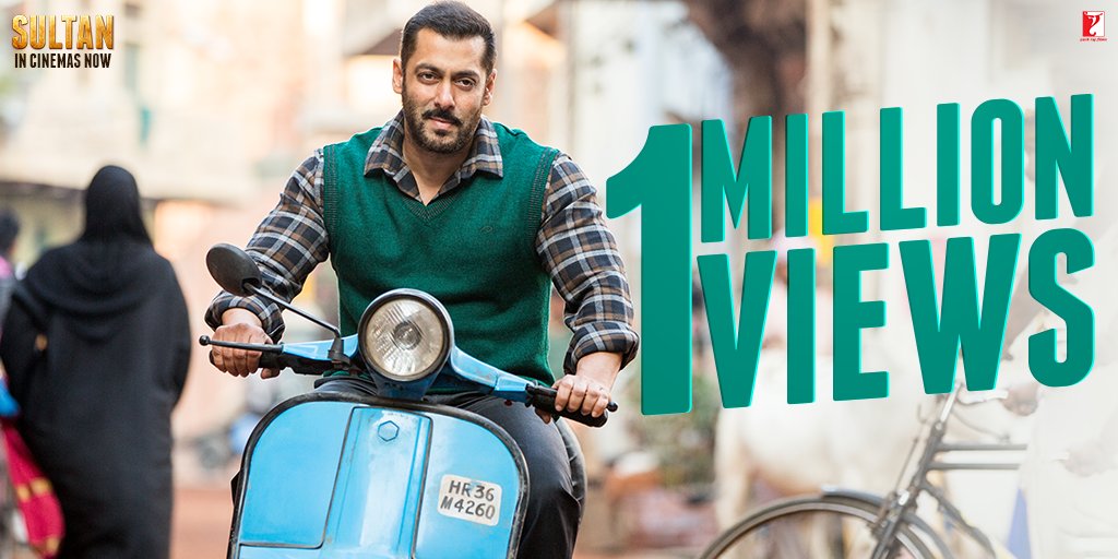 SultanTheMovie's tweet photo. 1 Million Views on #Bulleya | Play this soulful track &amp; lose yourself in a musical reverie: https://t.co/ttipjxVYc7 https://t.co/CaTTCogIci