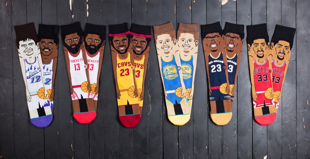 NBA's tweet photo. Introducing the new NBA cartoon collection from @stancehoops! https://t.co/DLBDfIWGis https://t.co/T2OHw3ws8u
