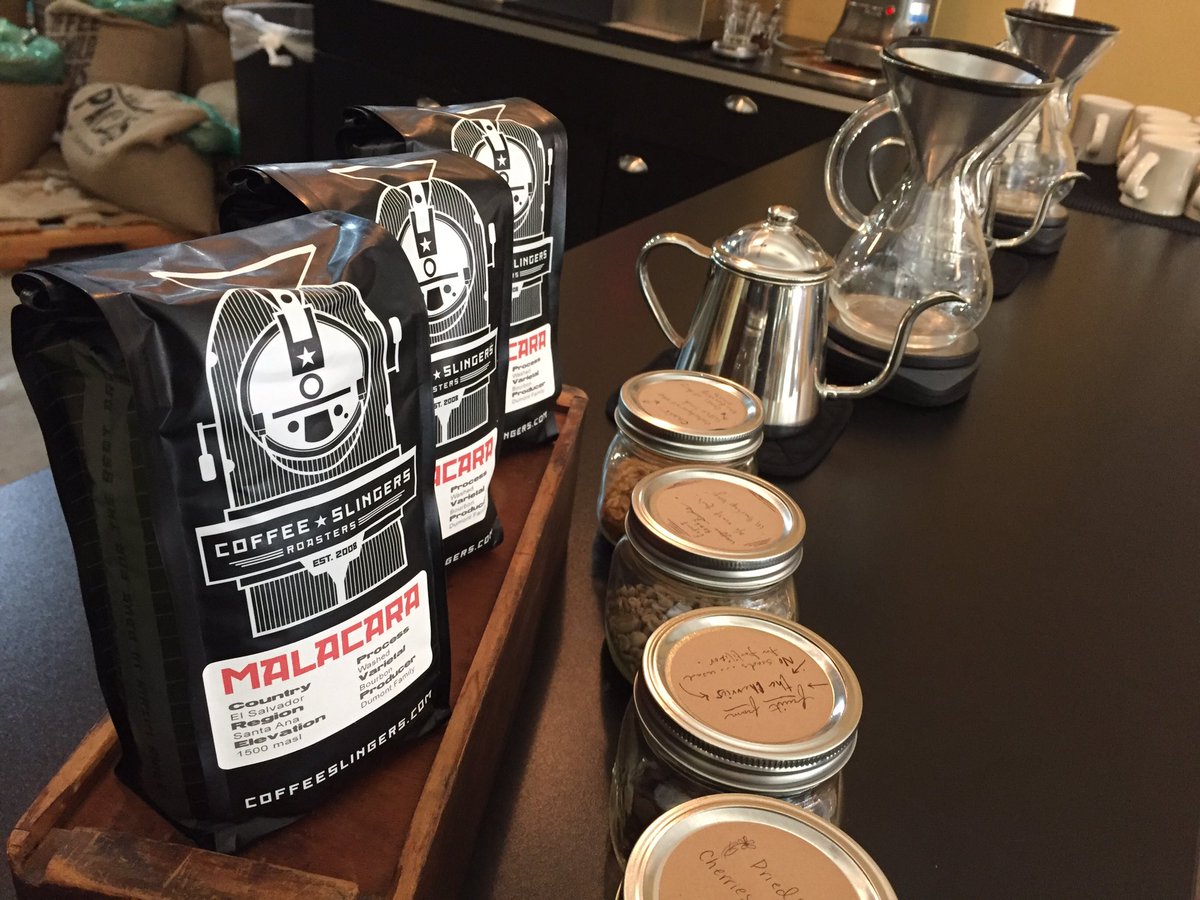 coffeeslingers's tweet photo. Malacara Pour overs happening today until 2pm! We taste: Complex, Juicy, and Caramel! https://t.co/KMIzRaqY5M