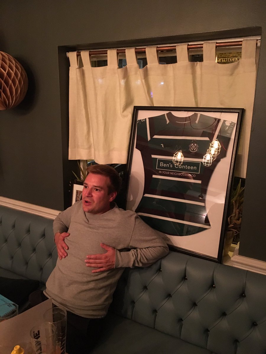 Oj's Guvnor leading proceedings at the OJ RFC AGM this past Tuesday. Spot the new artwork <a href="/benscanteen/">Ben's Canteen</a> <a href="/GeorgeKruis/">George Kruis</a>