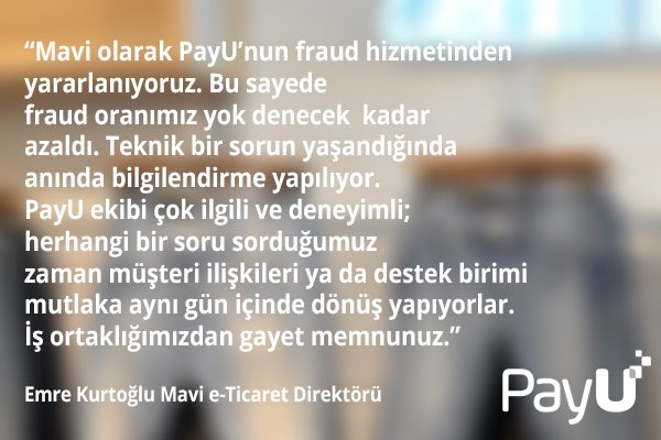 PayU_TR's tweet photo. Bizi bir de üye işyerlerimizden dinleyin. #PayUBehind #Mavi https://t.co/mvDrIi1p6G