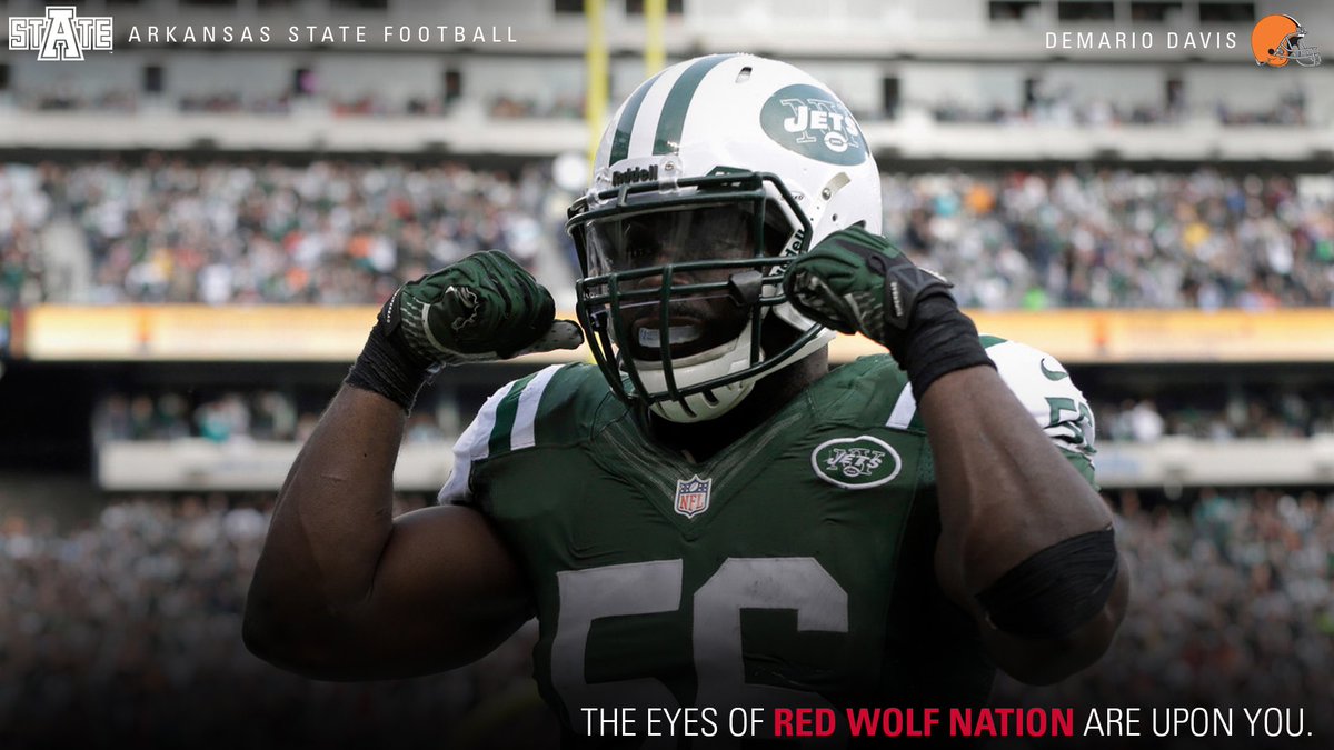 AStateFB's tweet photo. #BuildingNFLMonsters  Good luck to @demario__davis of the @Browns in 2016! https://t.co/NLjZWcDiOY