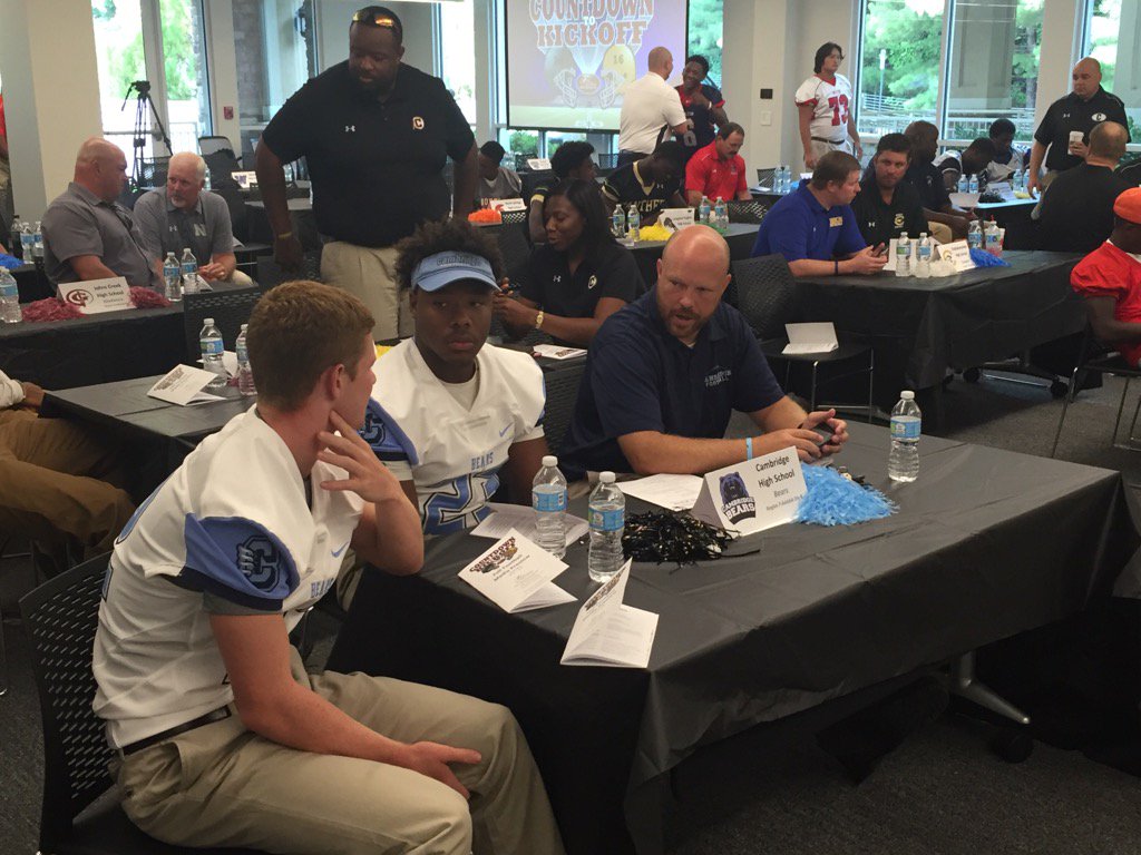 Kramer and Byrd representing Cambridge at Fulton County Countdown to Kickoff! <a href="/kaelinbyrd_23/">Kaelin Byrd</a>