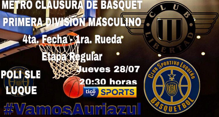 slbasket's tweet photo. #METRO #MASCULINO #CLAUSURA #1ra Esta noche Luqueño vs Libertad, 20:30 hs, Poli SLB-Luque.. #VamosAuriazul 🏀💙💛🇺🇦💪🏼 https://t.co/9GxoKTZGVw