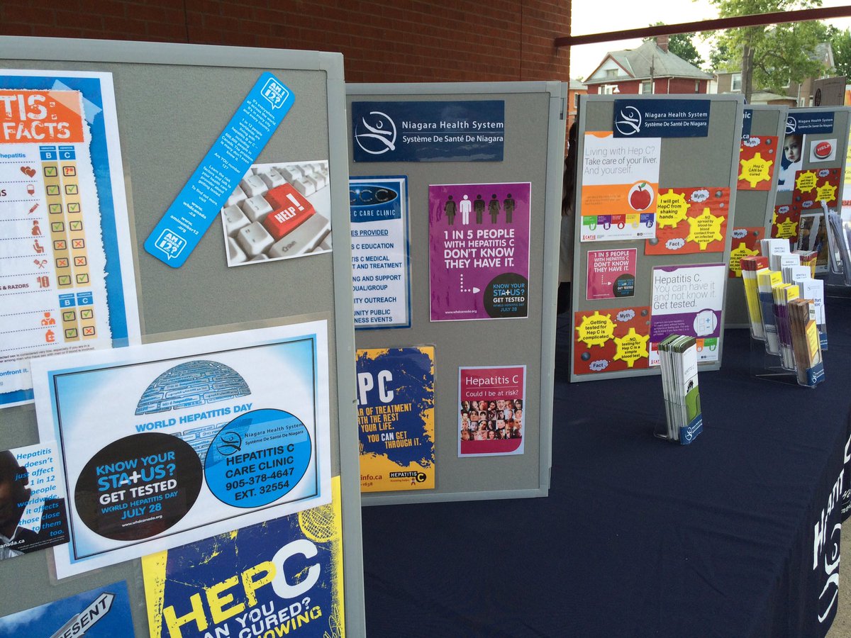 We're getting ready for today's #WorldHepatitisDay event. Join us at the Welland Farmers Market from 11-3!
