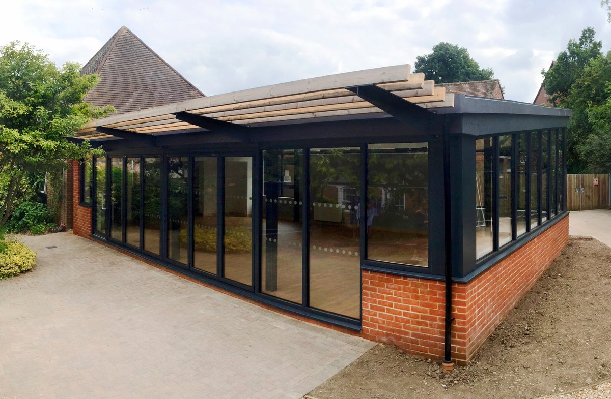 .@Sparsholt_Coll 's new dining hall extention. @Asciaconstruct #education #college