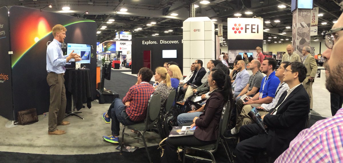 Protochips's tweet photo. A popular presentation by Stamp Walden on a new system for #insitu TEM studies. @Protochips #MM2016Ohio #science https://t.co/NdlY8ZVCCD
