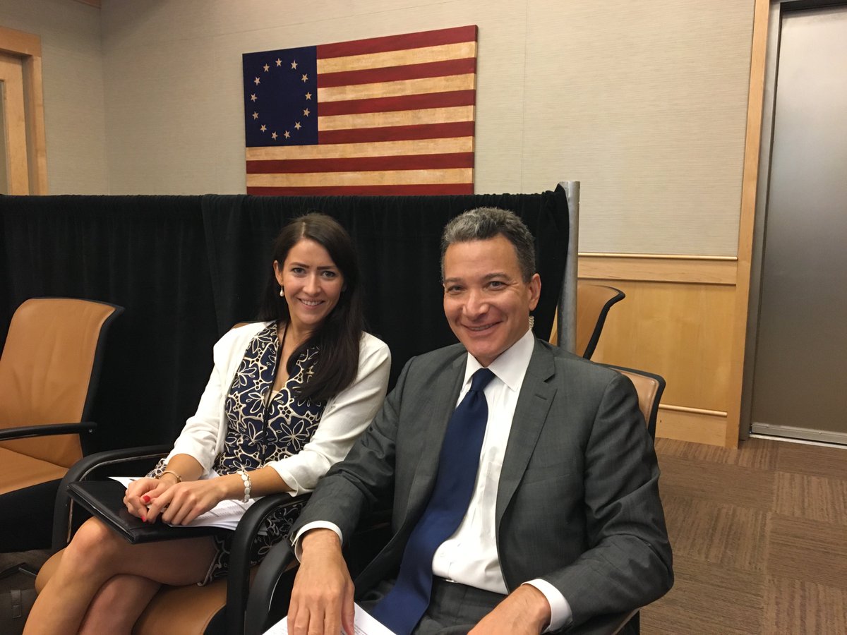 cspanwj's tweet photo. BTS: @RosenJeffrey, @ConstitutionCtr President &amp; CEO, will talk with us soon about the National Constitution Center https://t.co/yszrGAyfGR