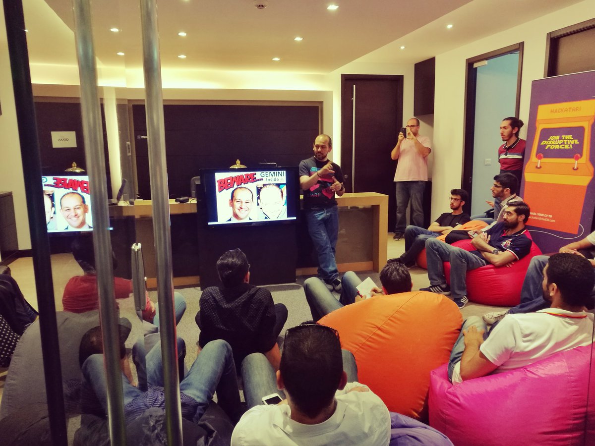 IntegralReality's tweet photo. We're happy to have @alkarmi in our office. Talking about Value Proposition Design.
#LifeAtMixed #Hackatari #Amman https://t.co/yPpxoxsqb4