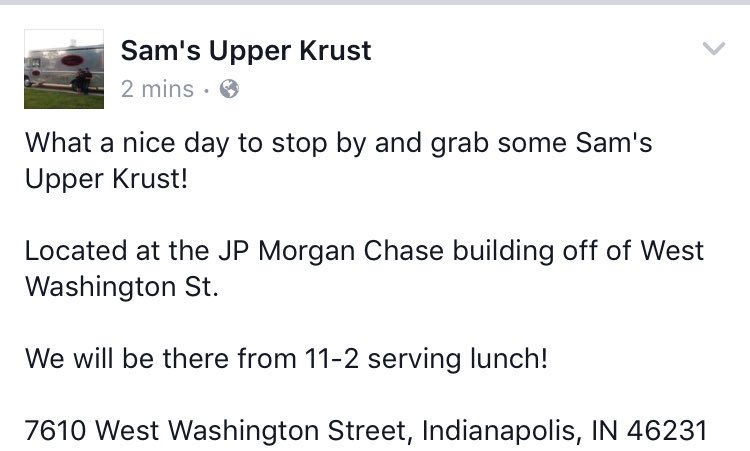 SamsUpperKrust's tweet photo. Come out and grab a bite to eat! https://t.co/QGNRXfAPu5
