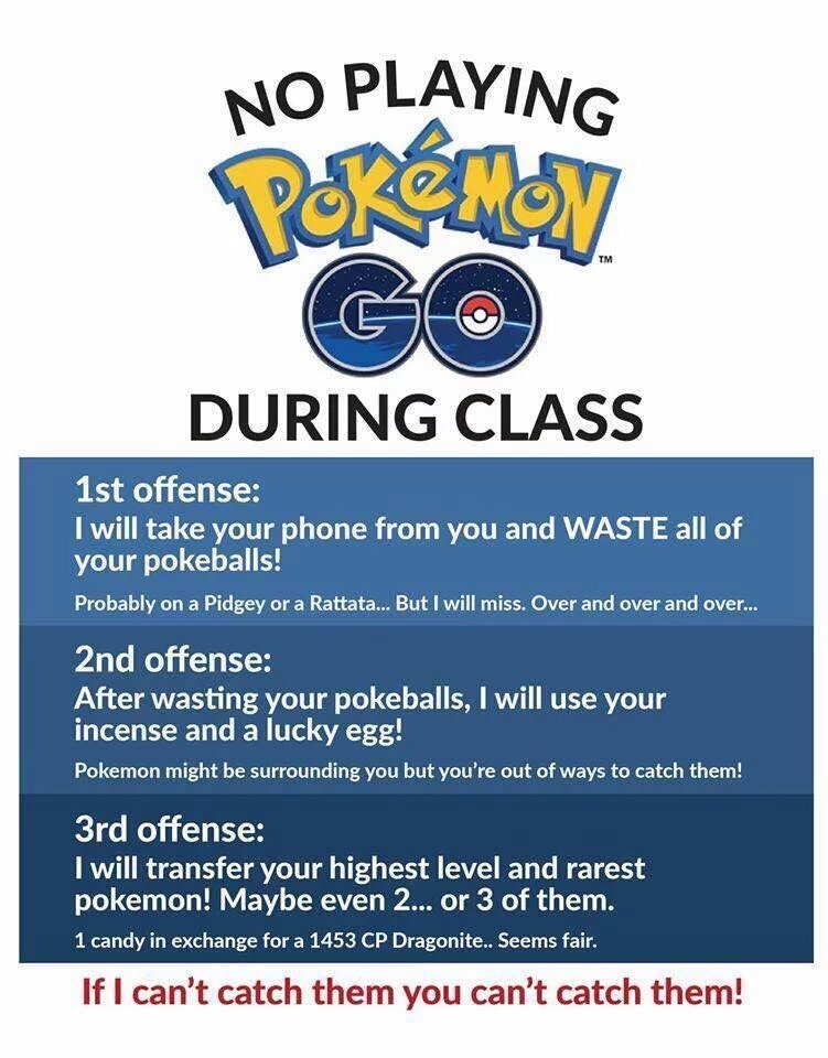 NISD_Hamric's tweet photo. Found a new sign to put up when school starts #PokemonGO (for the record, I don't play the game) 😍 https://t.co/cCjhSAY8iH