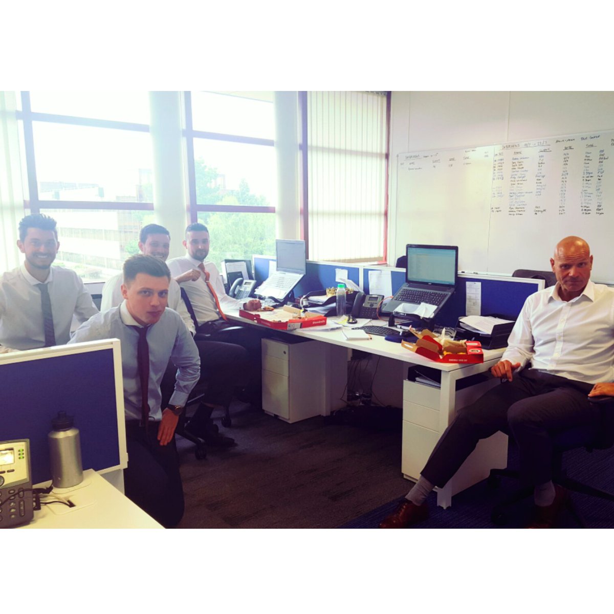 Ifftner's tweet photo. The boys after a cheeky @dominos_UK at Lunch. Ain't no party like a pizza party because a pizza party don't stop. https://t.co/QPhGoUOc4q
