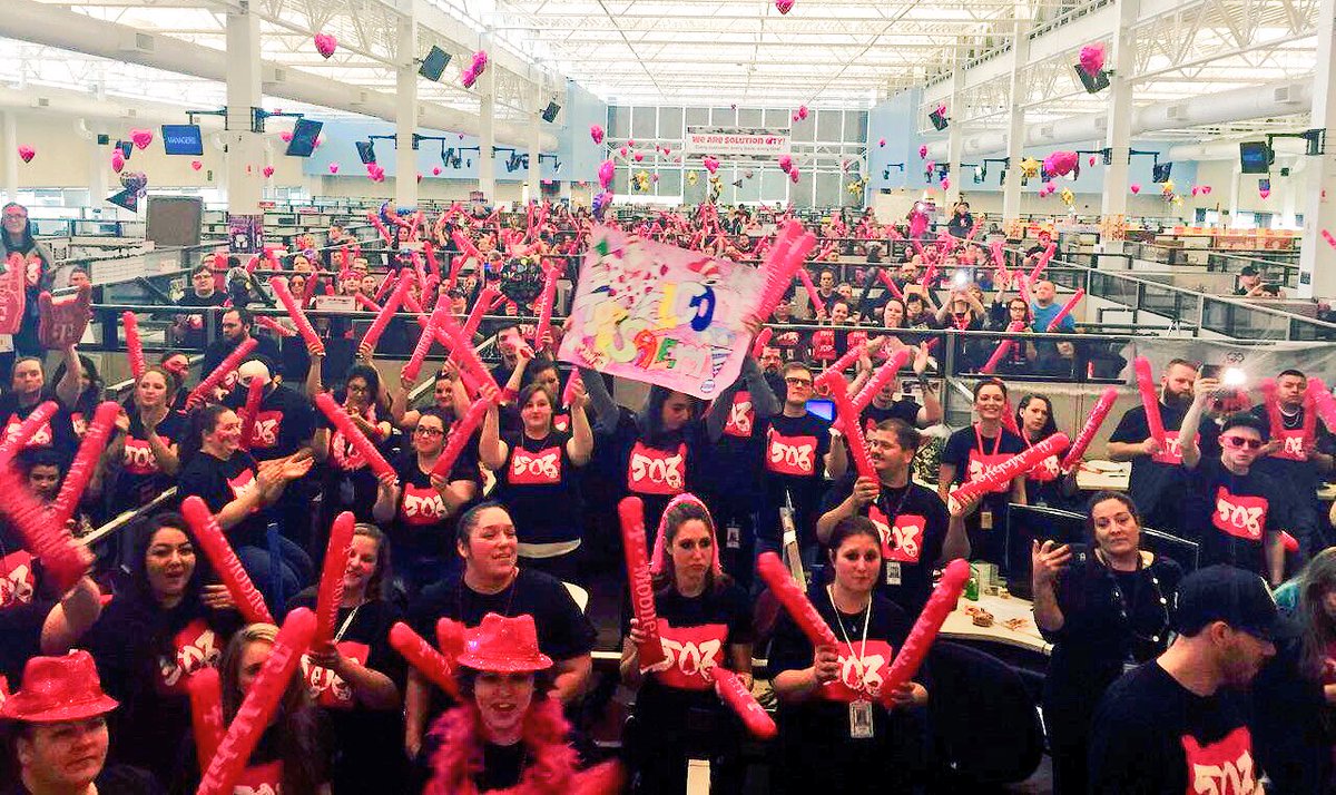 CallieField's tweet photo. So proud of our @TMobile Customer Care team! We received our highest @JDPower score EVER!!#WeWontStop #FamousForCare https://t.co/EF2Fzs1LM4
