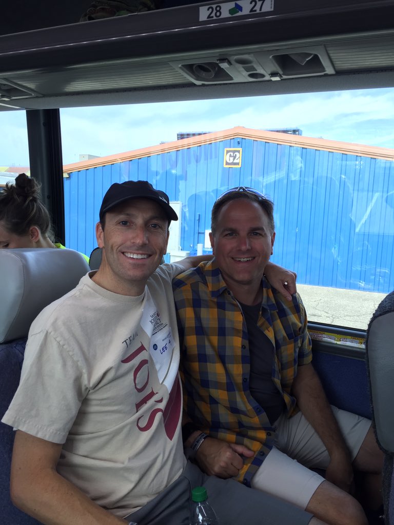 lsbenjamin's tweet photo. @EPMGPC Greg Hodder and Lee Benjamin with #TeamJoes headed to Traverse City for the #WAM2016 300 mile bike ride https://t.co/UoIGLumk9J