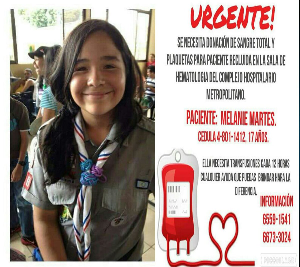 BCBRP's tweet photo. "Alguien vive....Cuando alguien da! Ayudemos a Melanie Martes! https://t.co/TbYbyhLCis