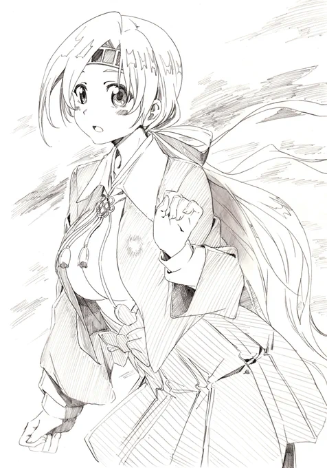 千歳描きました
#艦これ版深夜の真剣お絵描き60分一本勝負 
#艦これ版真剣お絵描き60分一本勝負_20160728 