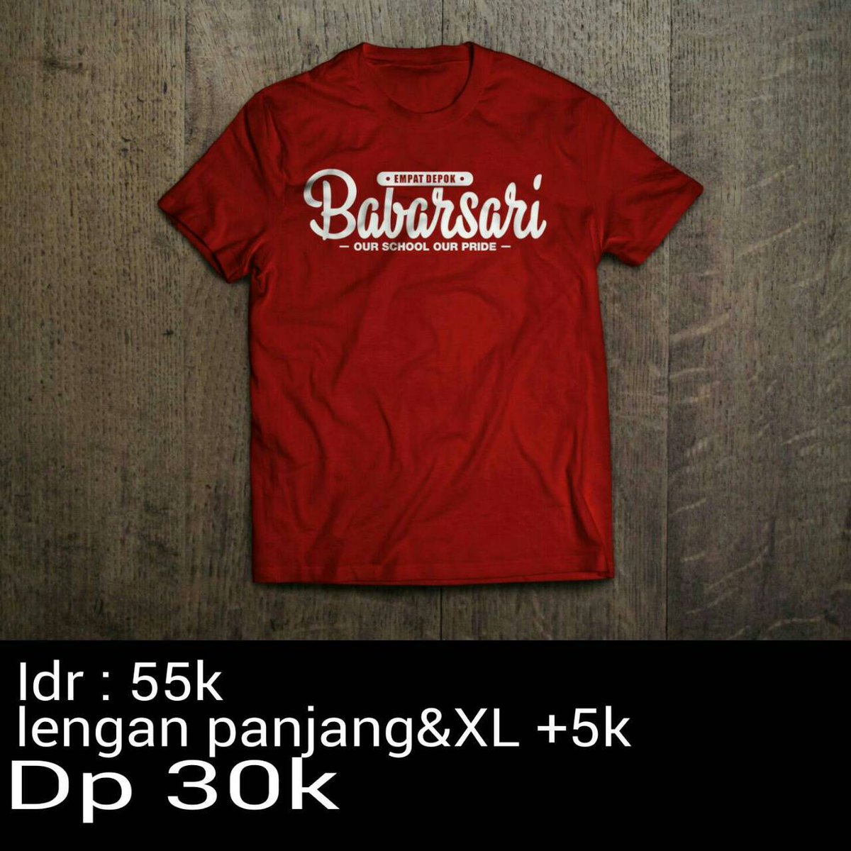 Selamat malam semua,Open Pre-Order kaos 4depok Babarsari. warna merah maroon, ket lebih lanjut dm ya,terimakasih:)