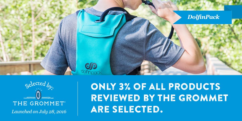 DolfinPack's tweet photo. We're live on @TheGrommet! Come chat with us about the product: https://t.co/W24zDxNsdo #hydrationpack #hydration https://t.co/CY1DkP1MFc