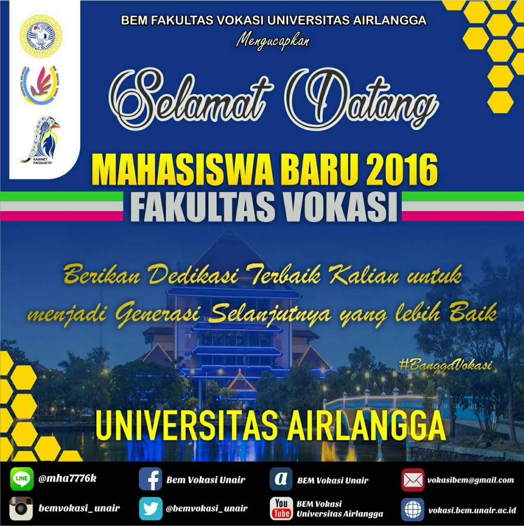 Bem Vokasi Unair On Twitter Selamat Datang Mahasiswa Baru 2016 Fakultas Vokasi Universitas Airlangga
