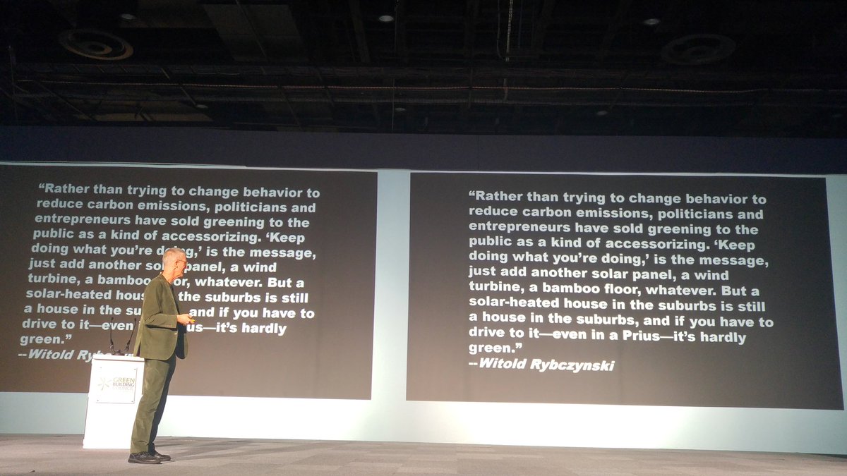 If you have to drive to it, its not green! #GBC2016