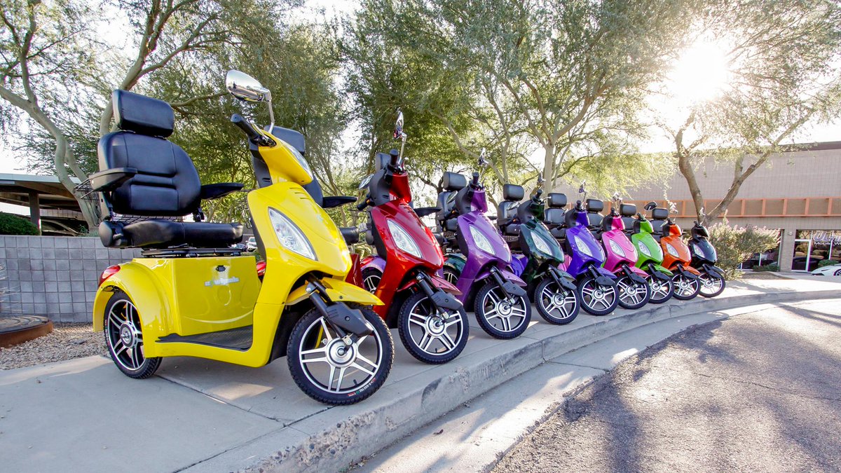 gobility's tweet photo. Like a rainbow...only easier to ride! See the full batch of 2016 EW-36 electric scooters at https://t.co/6f9YCTbxfS! https://t.co/4mkqv3rt75