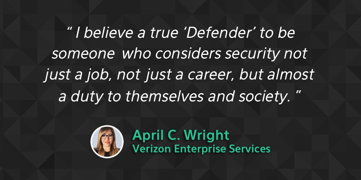 komandsecurity's tweet photo. Powerful words from @aprilwright in our newest #DefenderSpotlight. Read her full interview: https://t.co/ISOfpZ6LQq https://t.co/6S3a0ikDRr