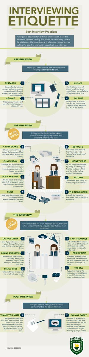 SCWorksWorkLink's tweet photo. Brush up on your interviewing etiquette. #SCWorksAOP #BetheNext1 https://t.co/BlnLTU1TO9