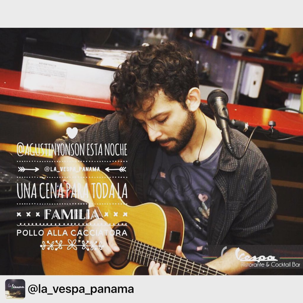 Esta noche show acústico y plato especial en <a href="/LaVespaPanama/">La Vespa Panamá</a> !! A partir de las 7:30 hs!!