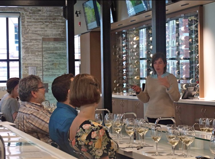 kgertler's tweet photo. Scenes of  #Chablis tasting &amp; masterclass with #SandrineAudegond of @DomaineLaroche | @CAPSOntario @buvezentous #I4C https://t.co/CBF9rH2oTY