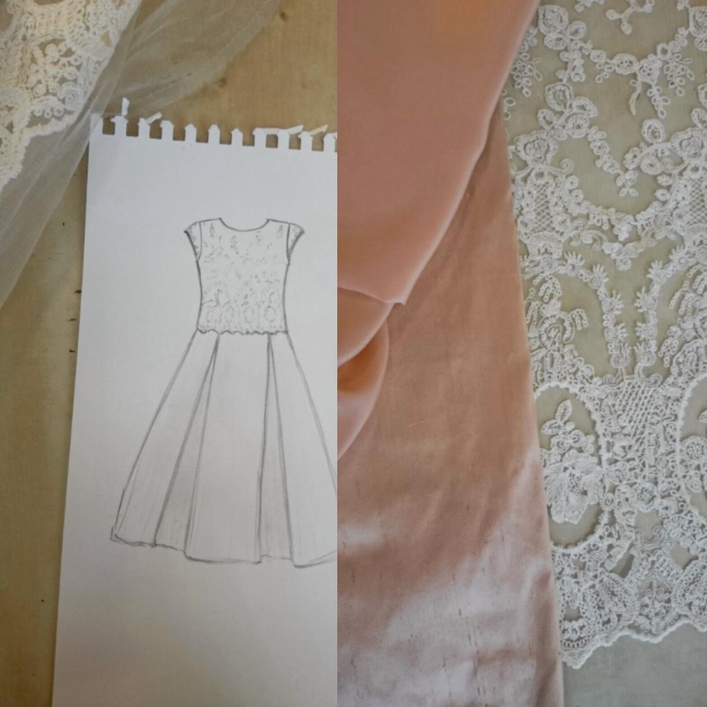 Finiks_London's tweet photo. New project, so excited! #beautifulfabrics #blushsilk #embroideredlace #newdesign #newdress #cleancut #tailoring https://t.co/L6B1aXUW8k