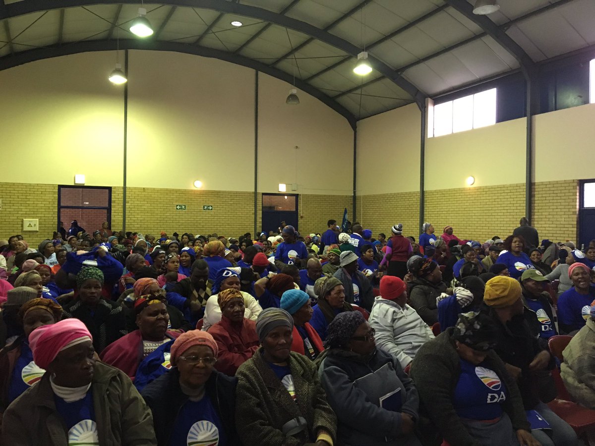 brettherron's tweet photo. Another packed hall for #DeLilleforMayor in Nyanga @PatriciaDeLille @Our_DA #KeepMakingProgress https://t.co/5pOrzhuE1K
