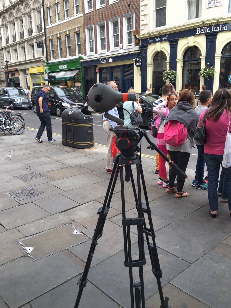 psready's tweet image. First one of these I've seen in the wild. Watching the 360 world go by outside #fiveguys #nokiaozo #vr #360video