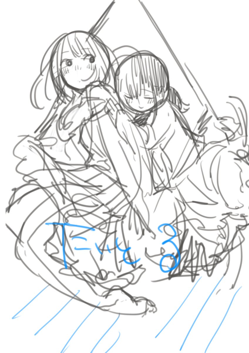 10月のコミティアに出すよていの百合本の表紙を考えてみる…どれがいいかな… 