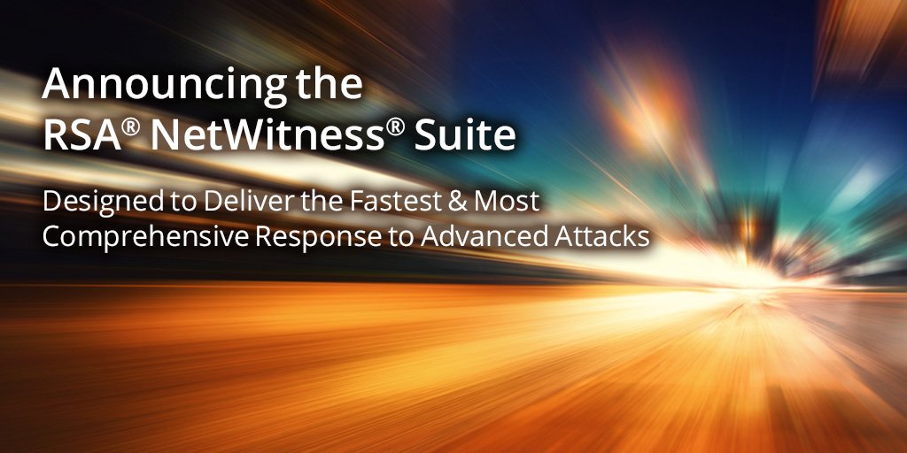 RSAsecurity's tweet photo. Introducing: RSA NetWitness Suite, an advanced threat detection & #SecAnalytics solution: https://t.co/1EQWf7VcT4 https://t.co/kPyCxzgyEC
