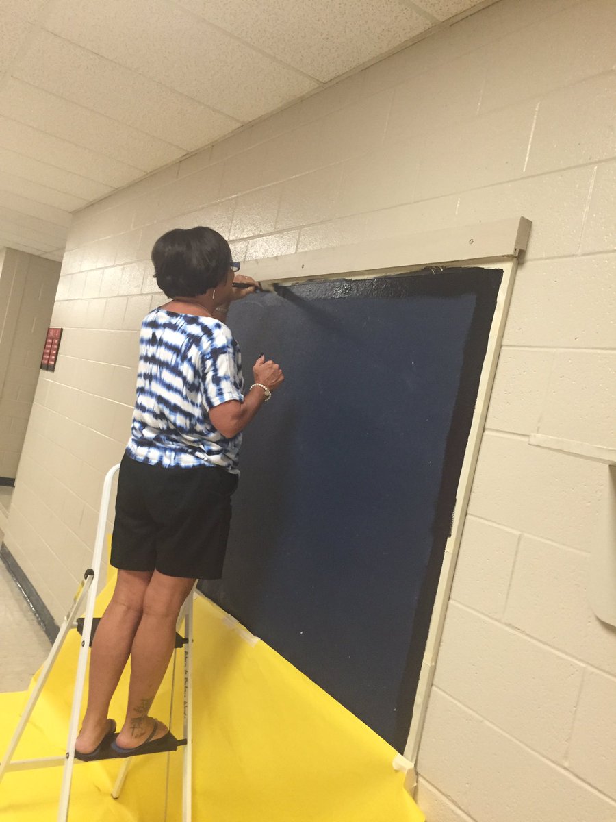 Mrs. Reese is working hard to get MES ready for the new school year.