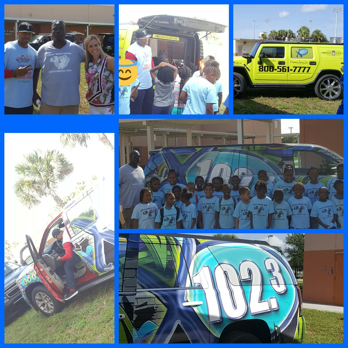 iT3ach_k12's tweet photo. THANK YOU #REGGIED &amp; @X1023FM for coming out to celebrate our summer reading success!! #pbcsummer #pbcliteracy https://t.co/IXoO9sCJ7w