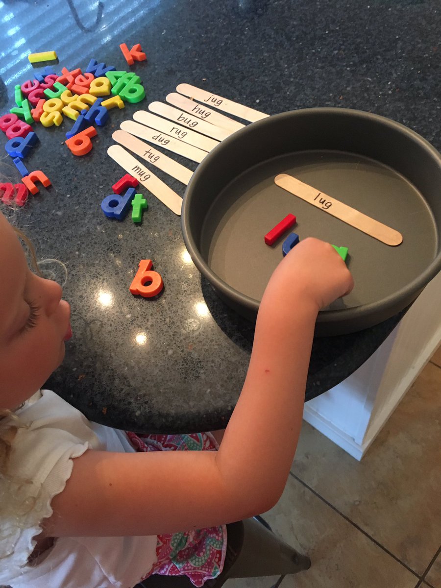 BethelBookshelf's tweet photo. A little word family work for my little sweetie entering kindergarten this fall! ❤️ #iheartlibrary #kindergarten https://t.co/pyCBjwzdZS