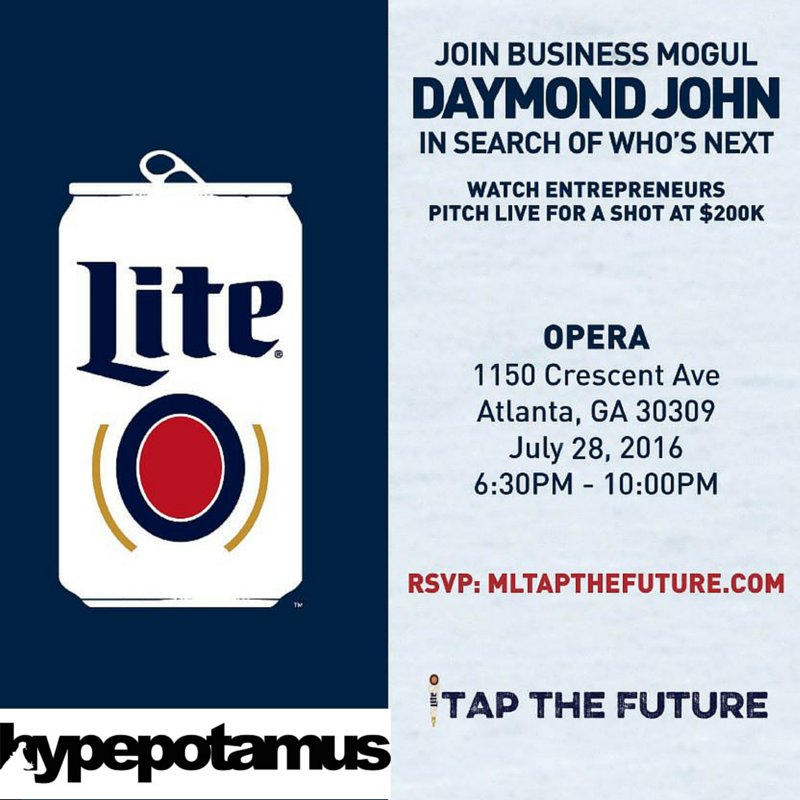hypepotamus's tweet photo. Watch #Entrepreneurs Pitch Live to @TheSharkDaymond for @MillerLite's #TapTheFuture: https://t.co/jub72ReCE3 https://t.co/qyBBhbk8h6