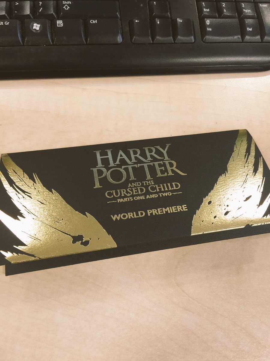 I'm so excited about this. #hpplayldn #worldpremiere #saturday