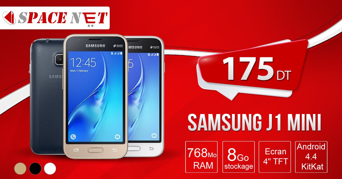 spacenet_tn's tweet photo. Commandez votre Samsung #J1mini à 175dt uniquement chez #spacenet ici : https://t.co/IH21F5QDty https://t.co/ynlaxGk6Es