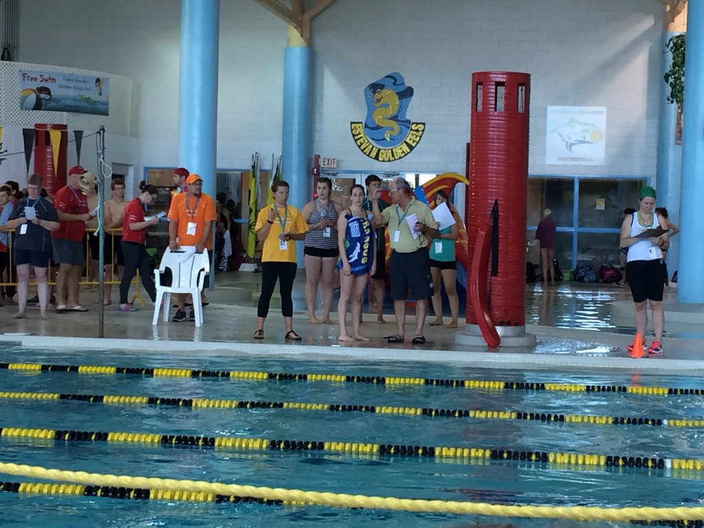 GoldfinSwimClub's tweet photo. Swimming is about to get underway at #sasksummergames in Estevan. 14 Goldfins swimmers competing for their districts https://t.co/mpiKGRz2xN