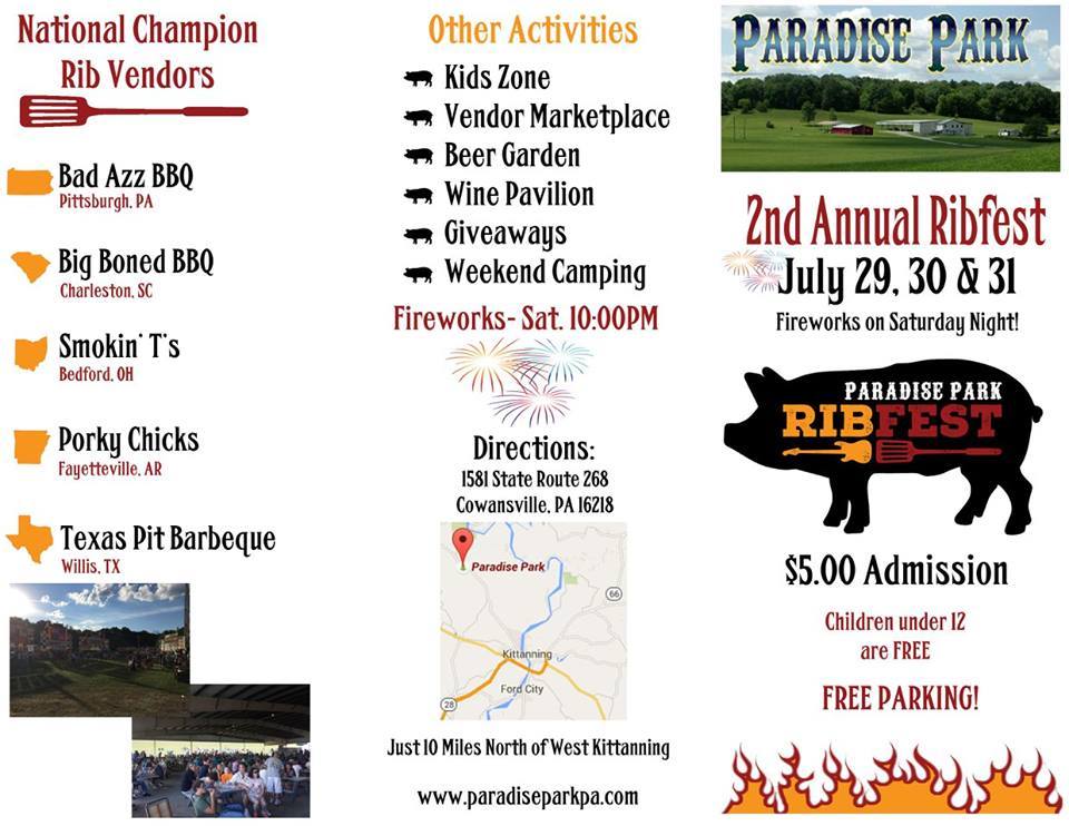 ArmCoTourism's tweet photo. Paradise Park's 2nd Annual Ribfest starts on Friday, July 29th &amp; ends on Sunday, July 31st! https://t.co/oxAT70U5OQ https://t.co/MvagKA5wVu